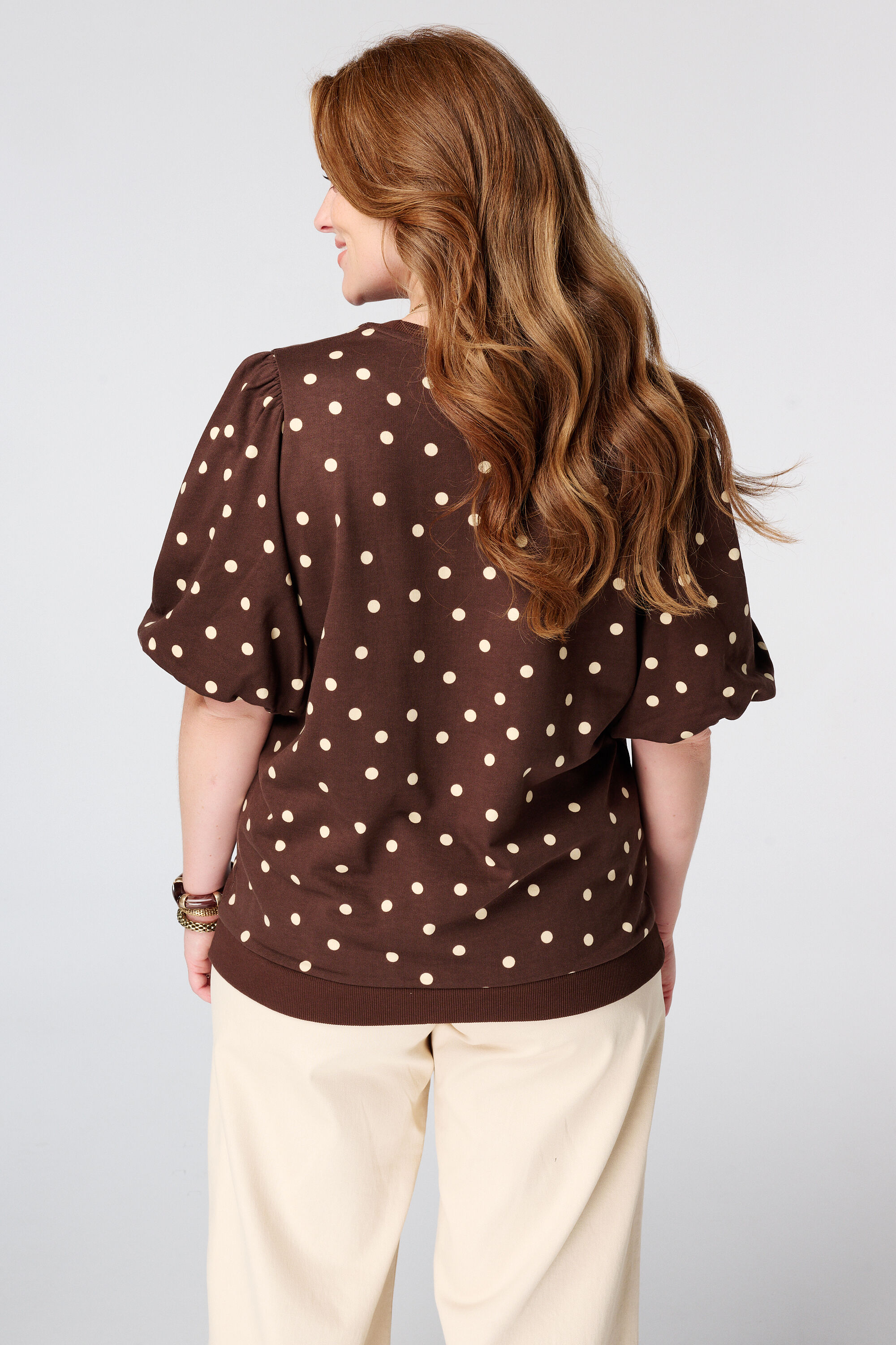Sudadera con estampado de lunares image number 3