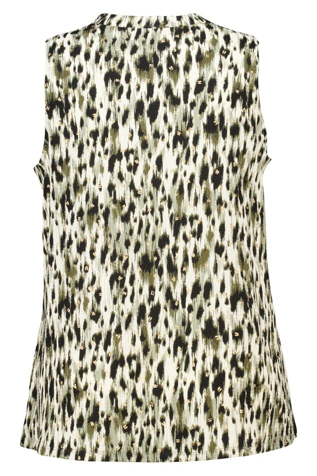 Top sin mangas estampado image number 2