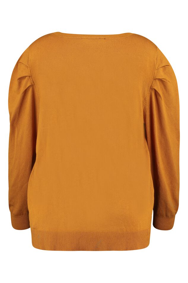 Suéter de punto fino con mangas abullonadas image number 3