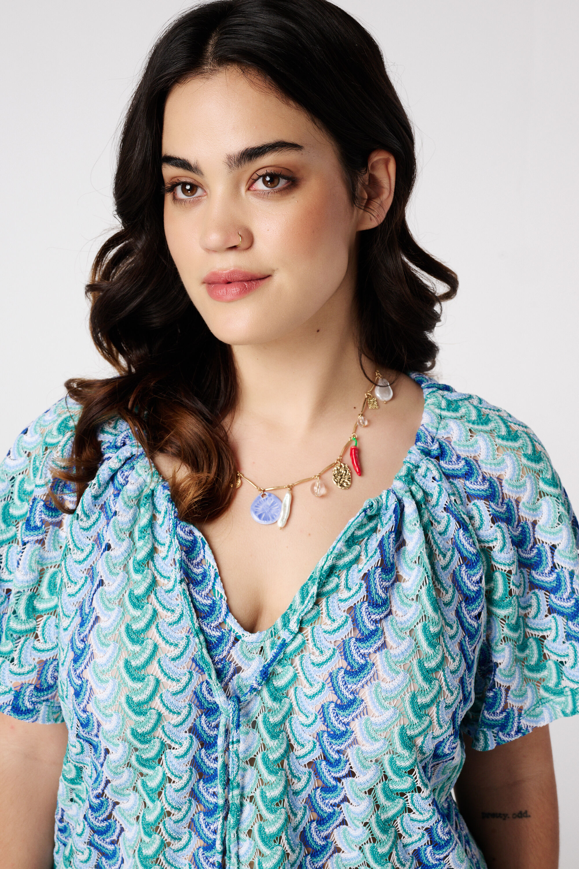 Top con textura de punto image number 4