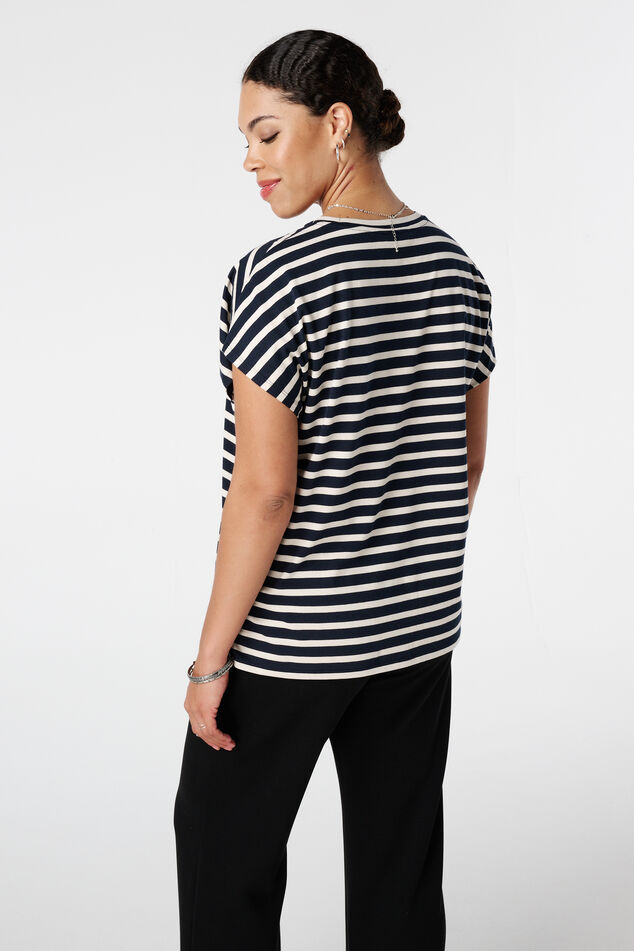 Camiseta de rayas con estampado image number 3