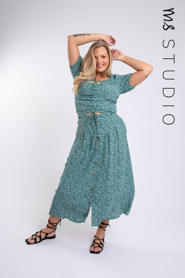 Falda midi con estampado  image number 0