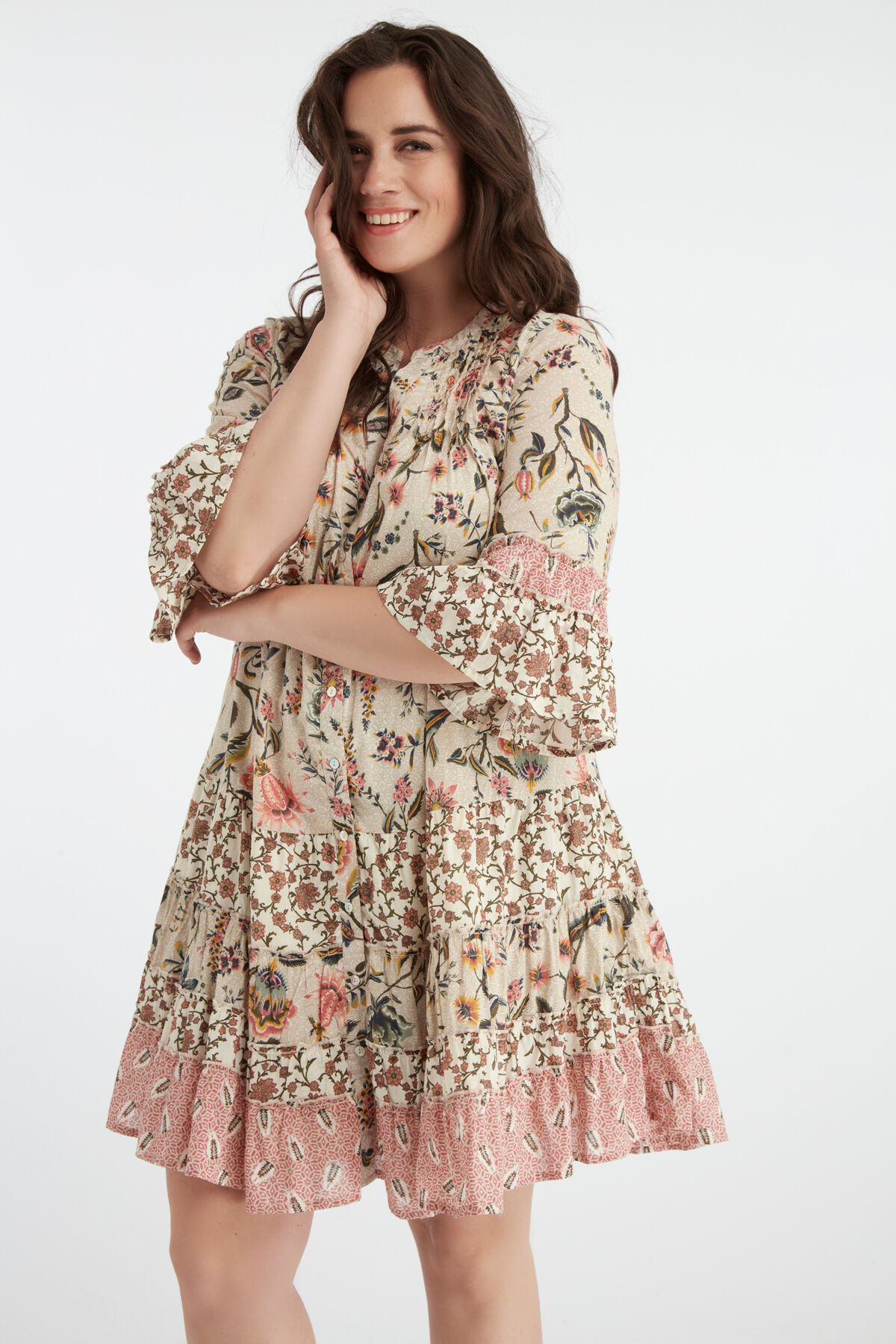 Vestido con patchwork image number 6