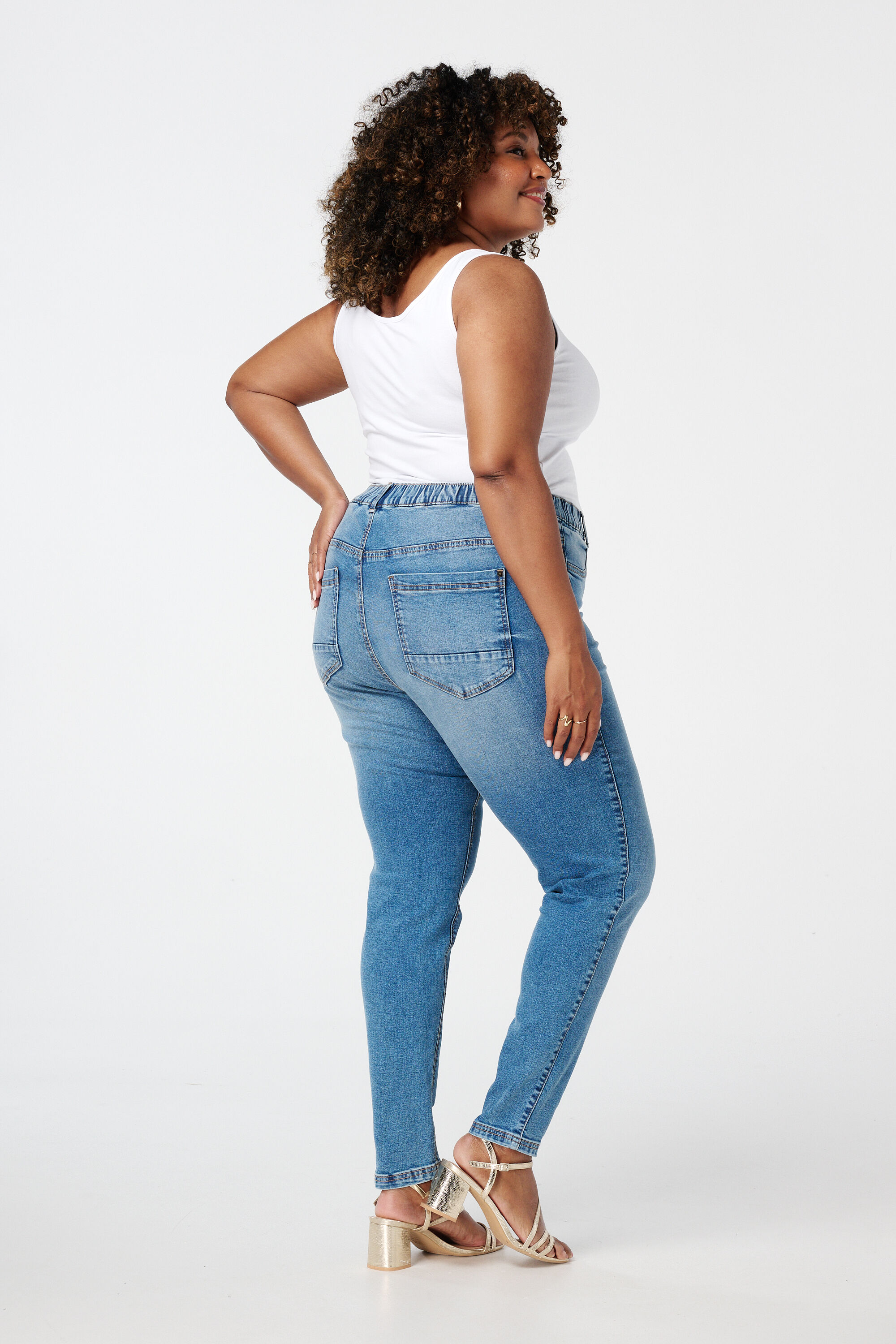 Treggings con aspecto denim image number 3