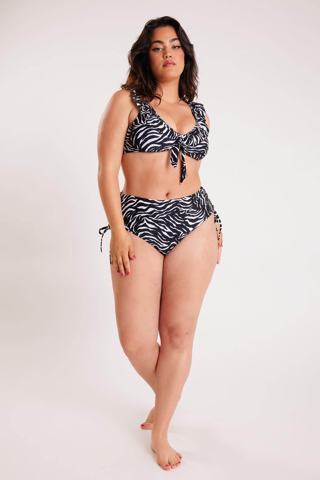 Braguita de bikini de talle alto con estampado image number 7