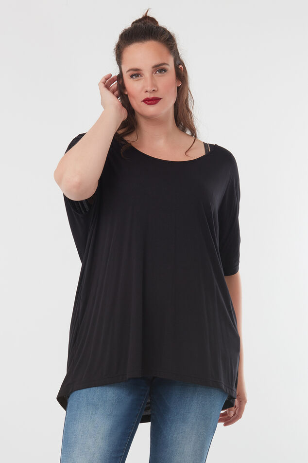 Top con detalle de encaje image number 0