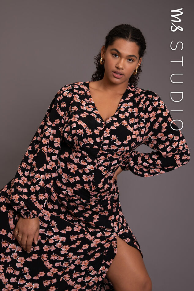 Vestido midi con estampado  image number 0