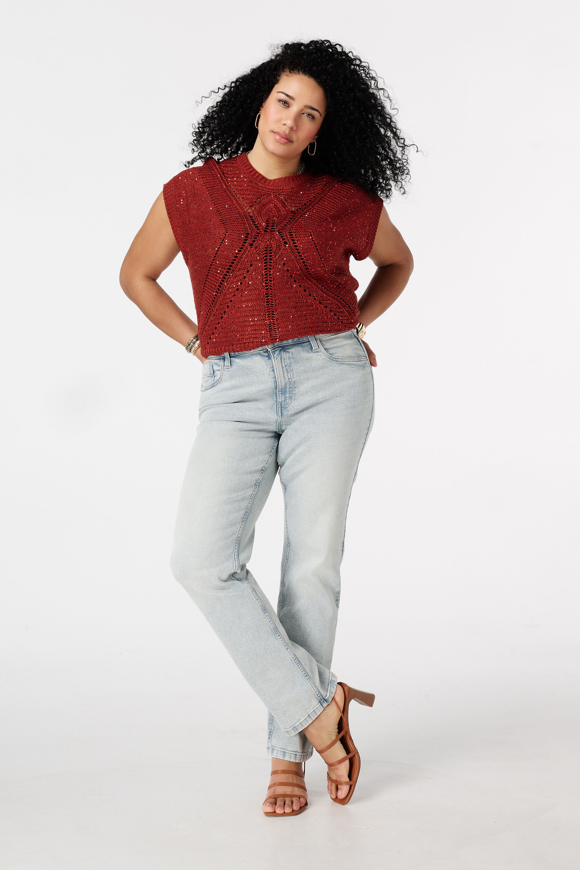 Vaqueros straight leg LILY largo 34