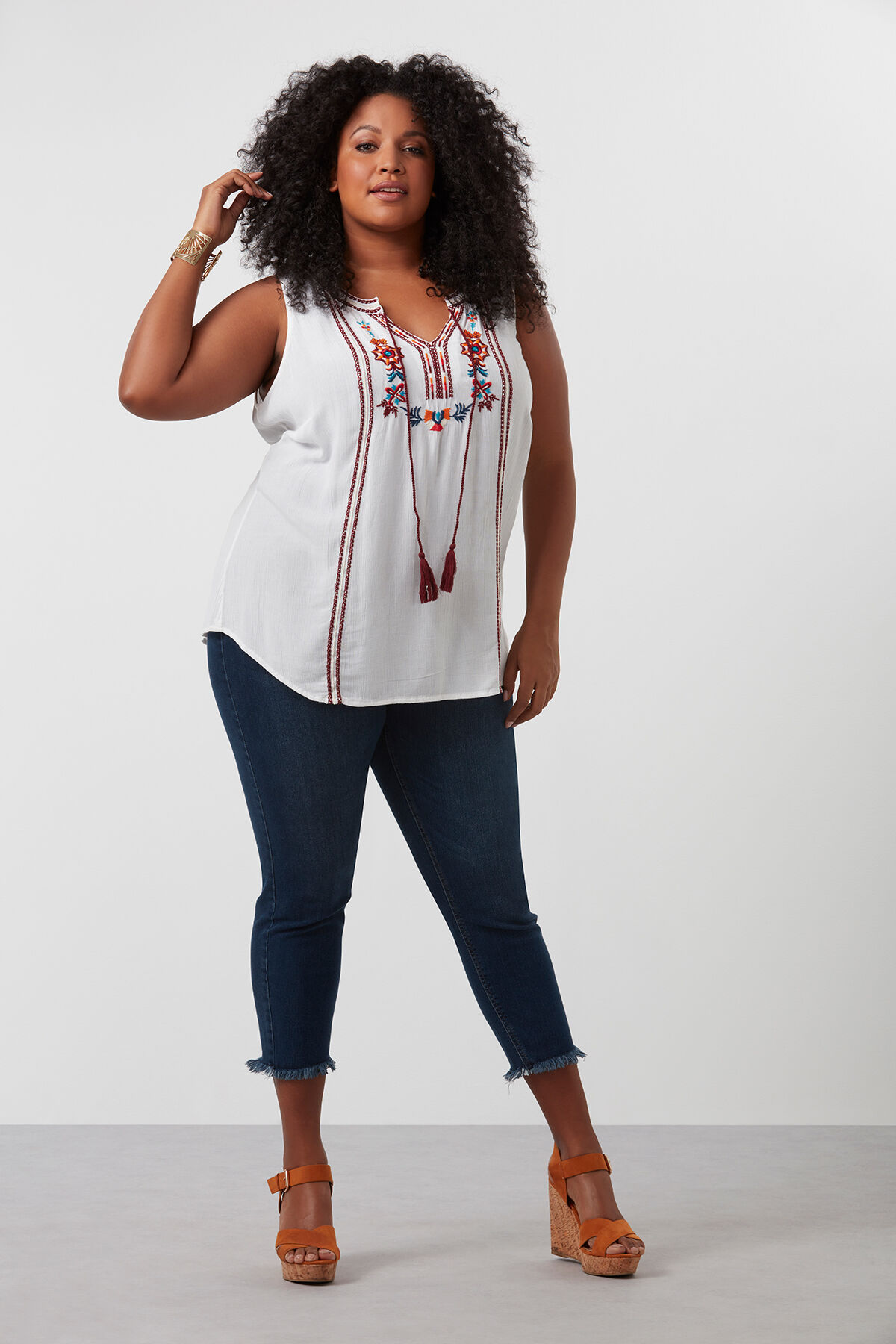 Blusa sin mangas image number 3