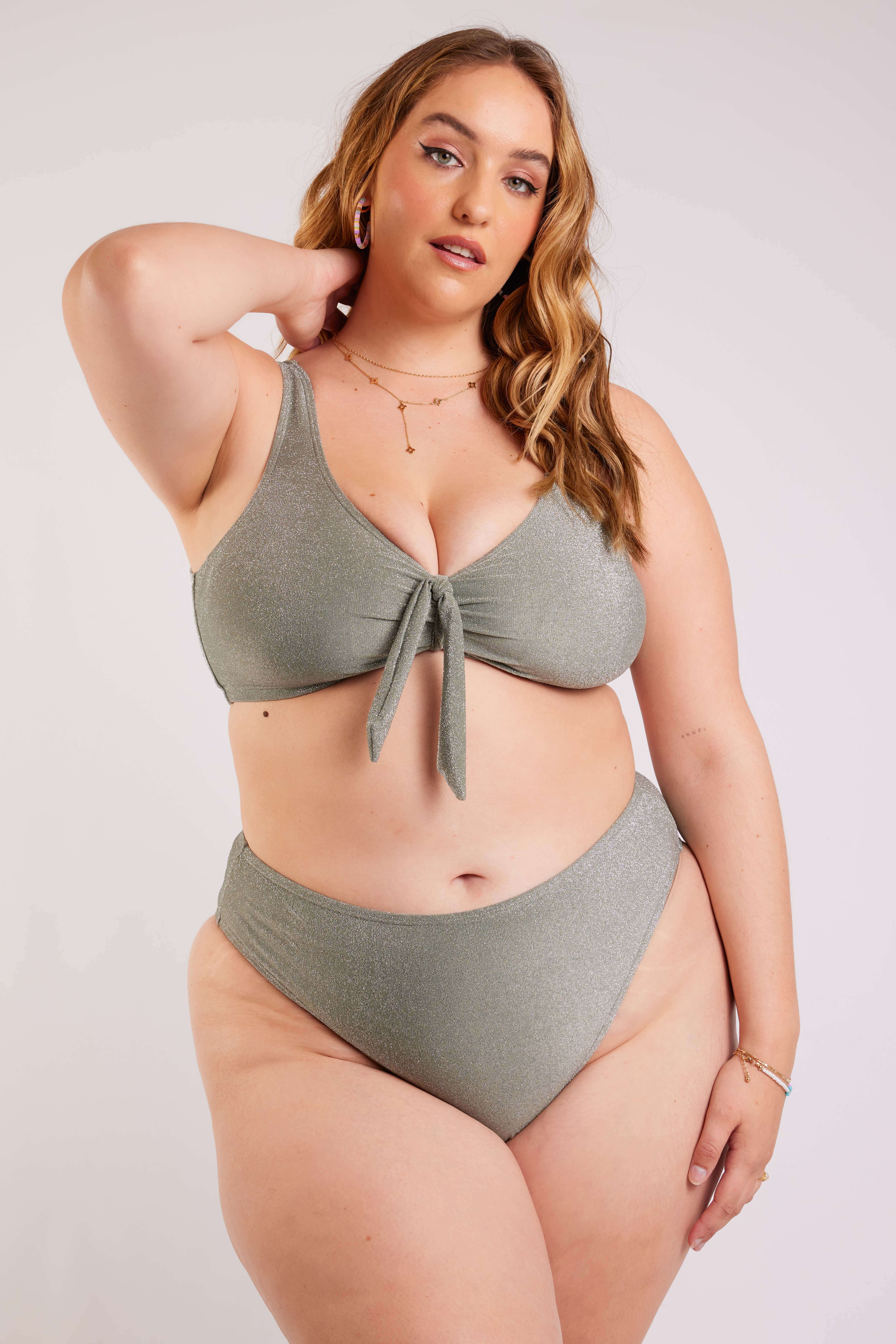 Sujetador de bikini con purpurina image number 7