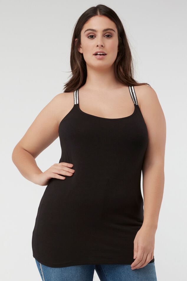 Top con tirantes de l&uacute;rex cruzados image number 5