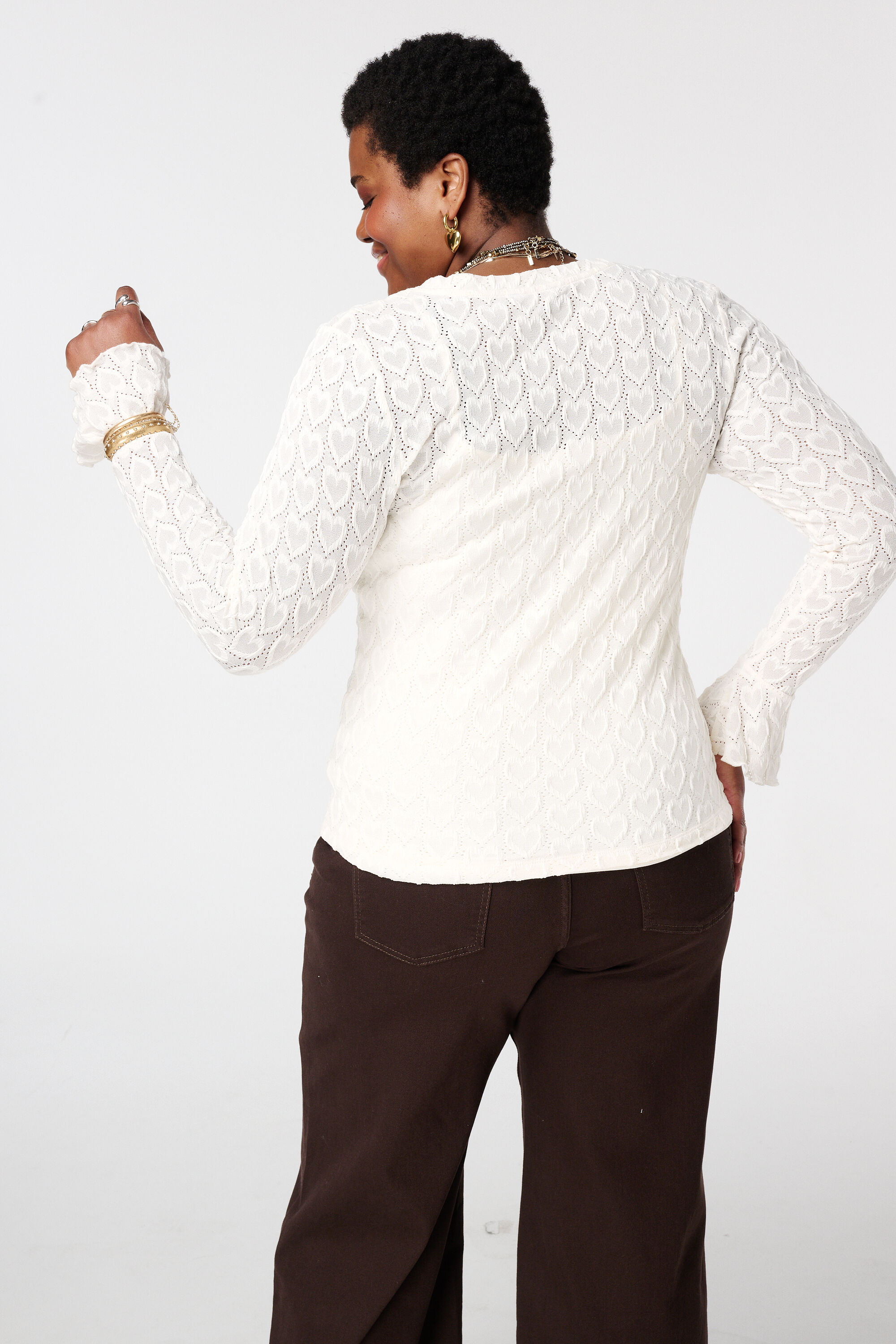 Top con mangas abullonadas image number 3