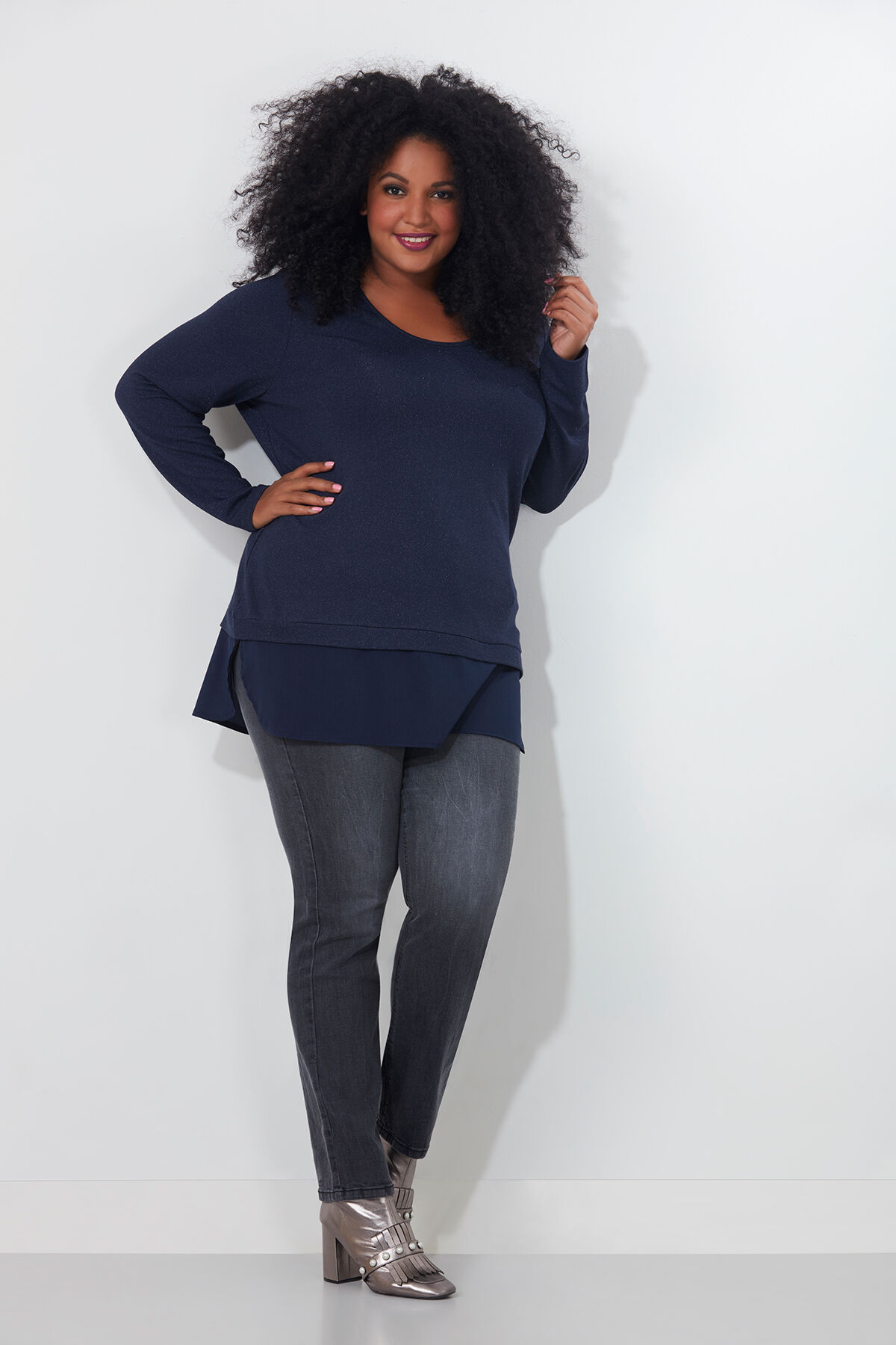 Camiseta con dobladillo de chif&oacute;n image number 3