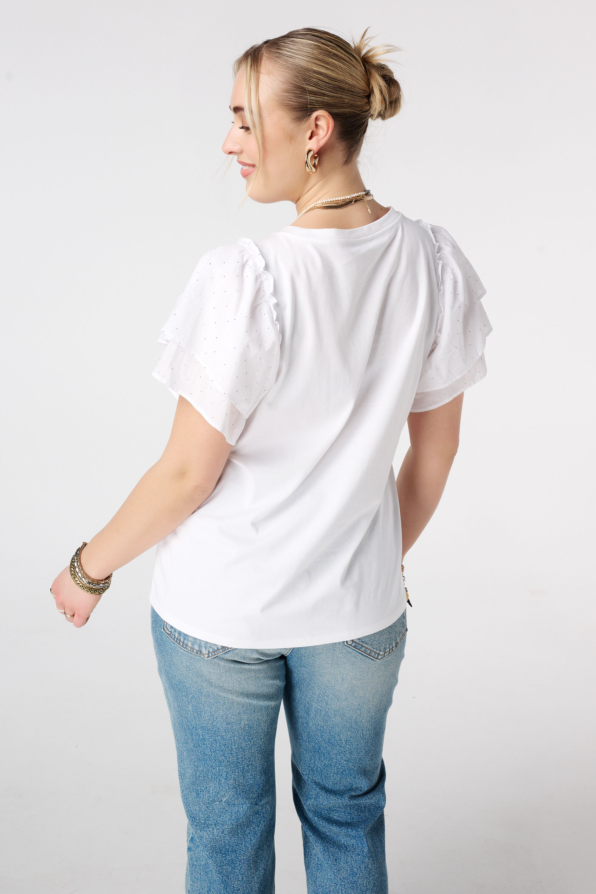 Top con mangas mariposa image number 3