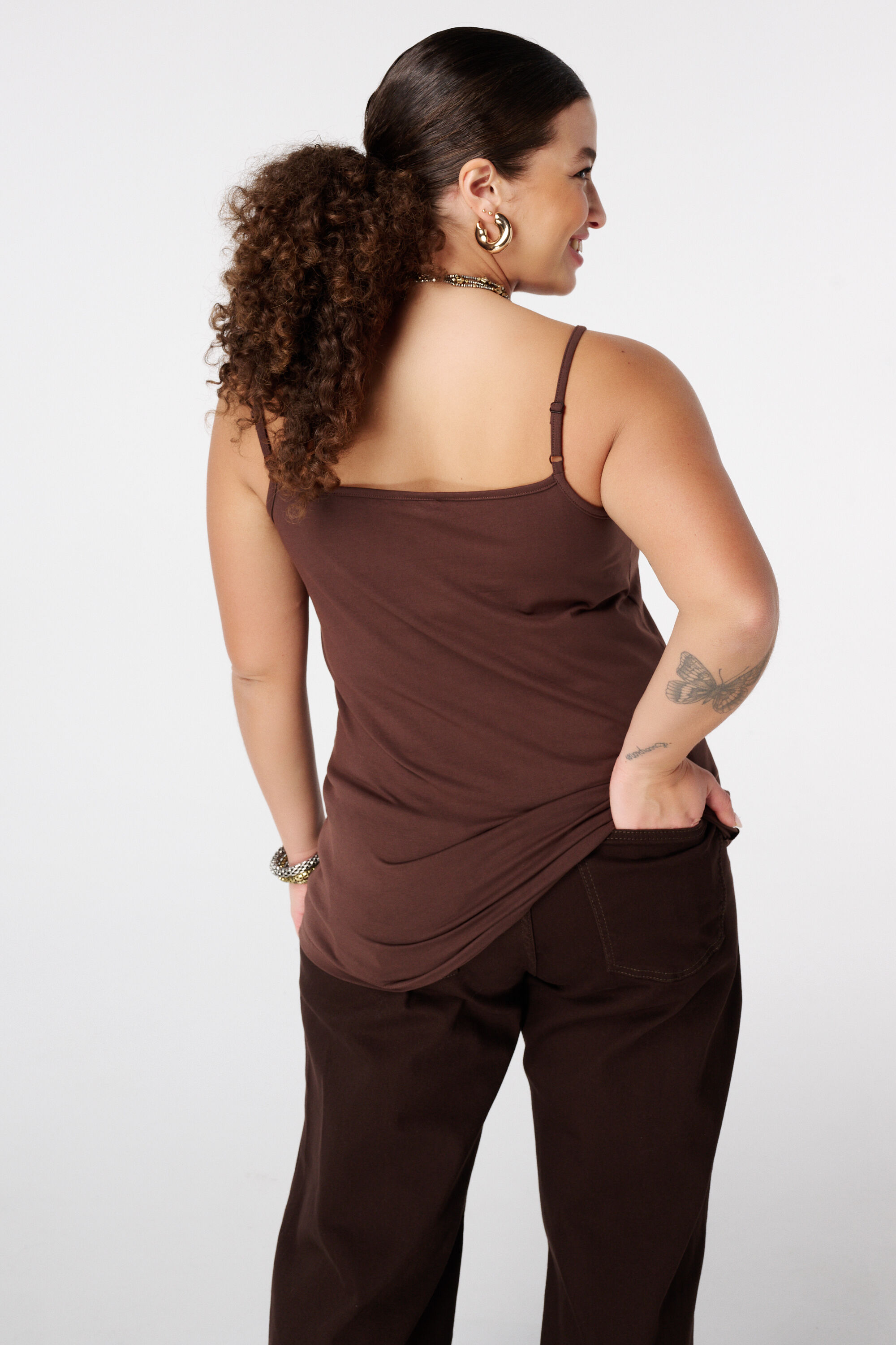 Top de espagueti con el&aacute;stico image number 3