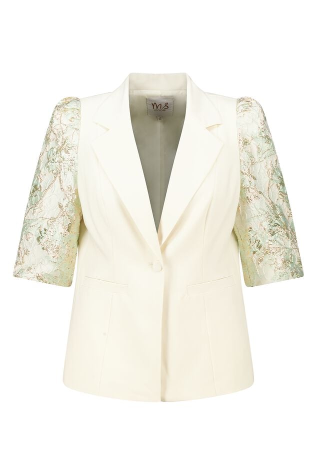 Blazer de manga corta con estampado image number 1