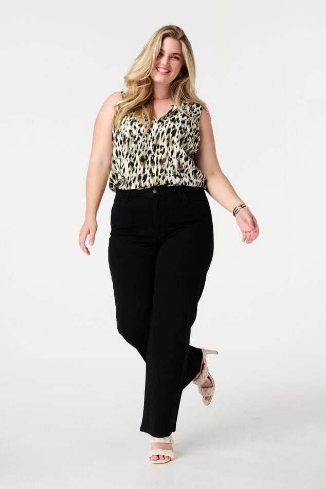 Top sin mangas estampado image number 5