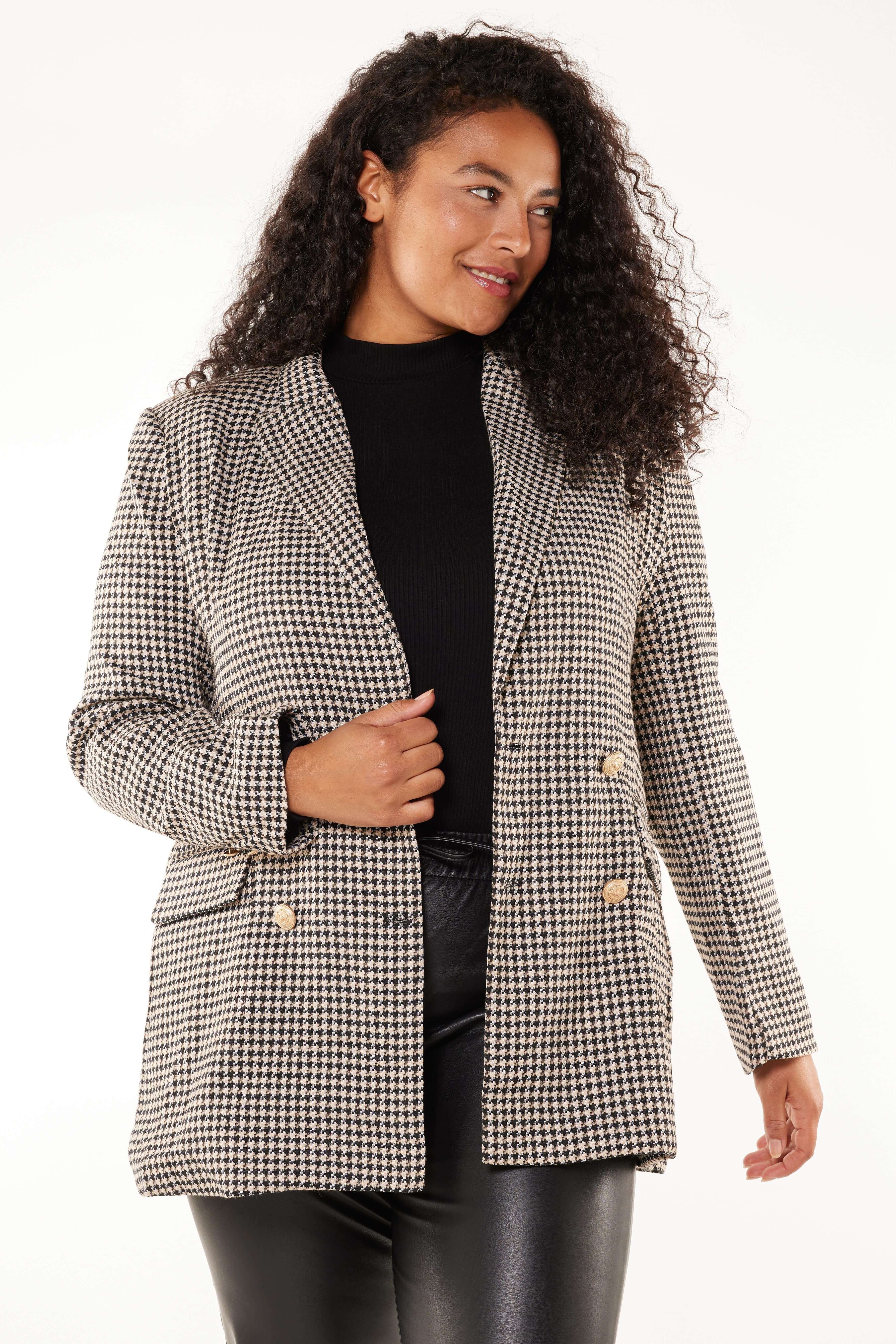 Blazer con estampado pied-de-poule image number 2