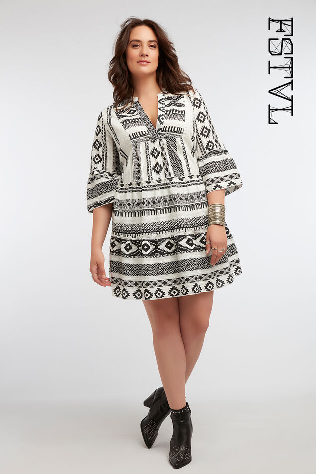 Vestido tipo túnica estampado image number 0