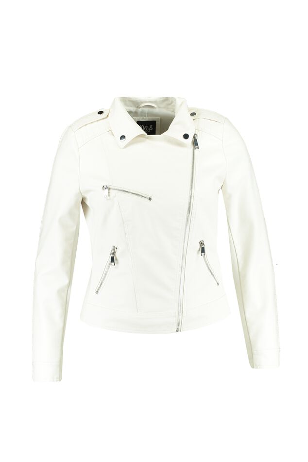 Chaqueta motera de cuero sintético image number 1