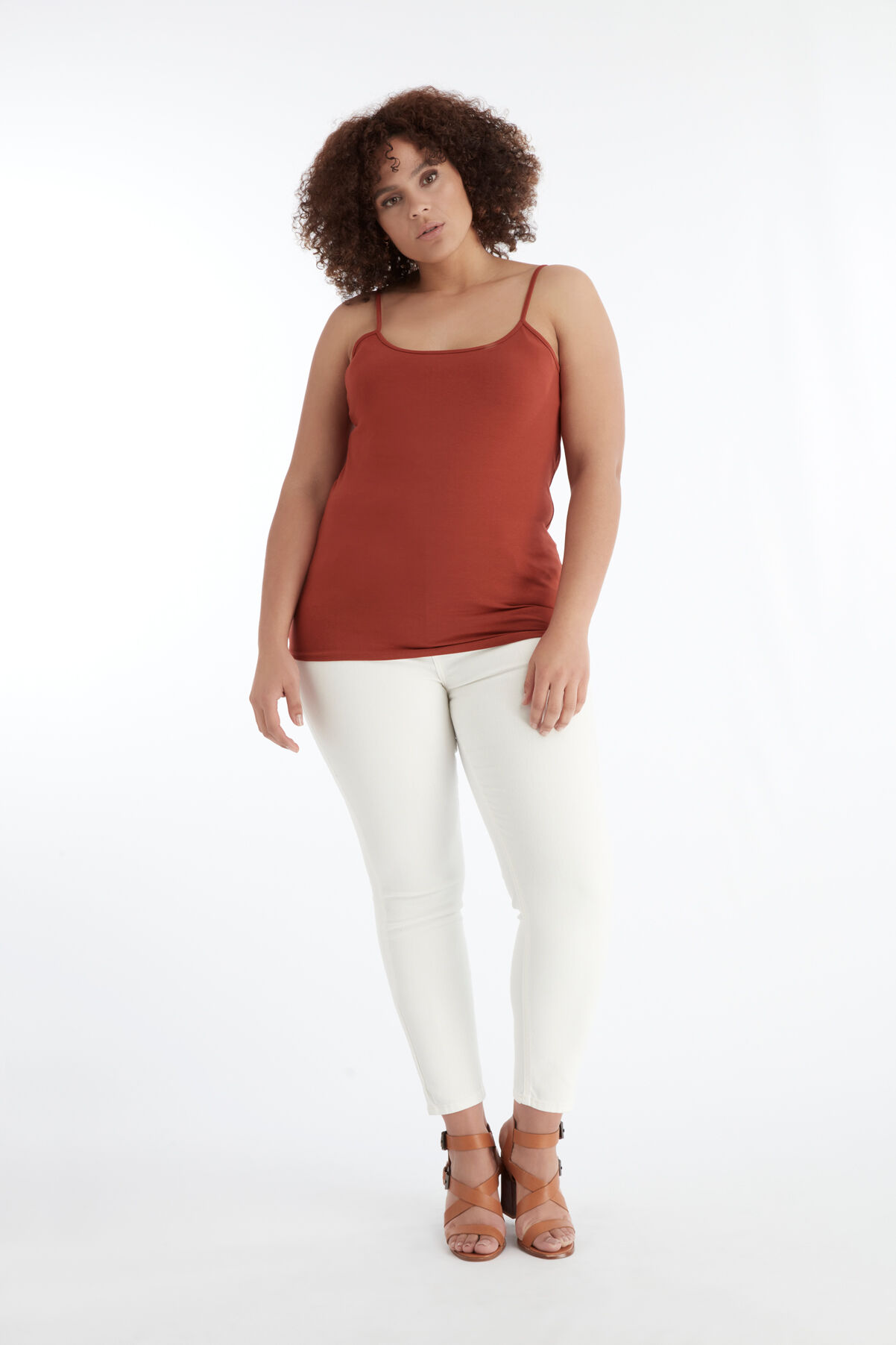 Camisola de algod&oacute;n con tirantes finos image number 5