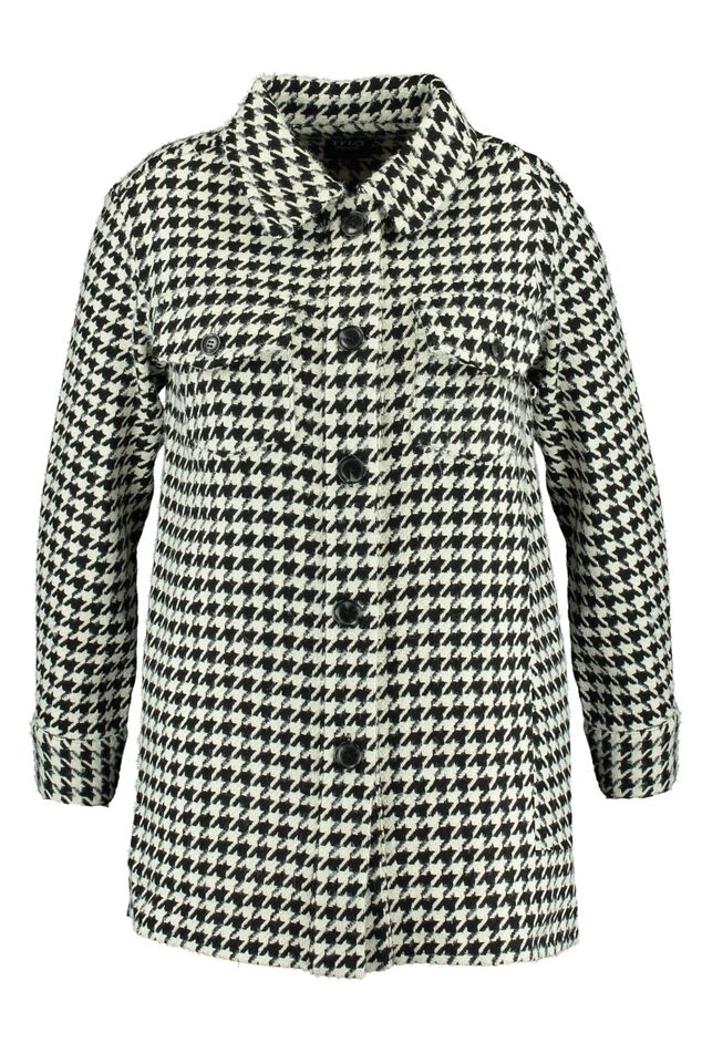 Sobrecamisa con estampado pata de gallo image number 1