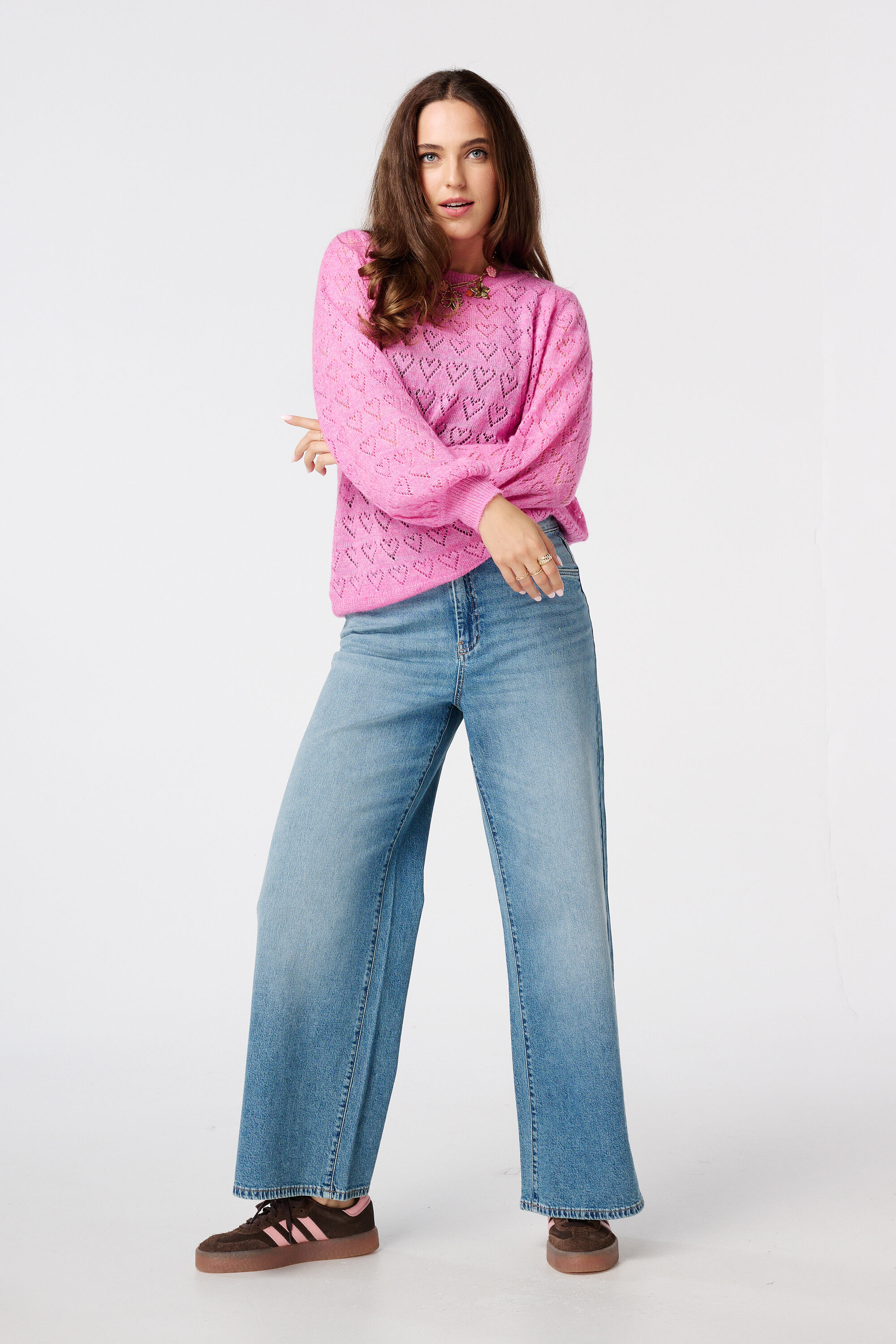 Jersey calado con patr&oacute;n de corazones image number 5