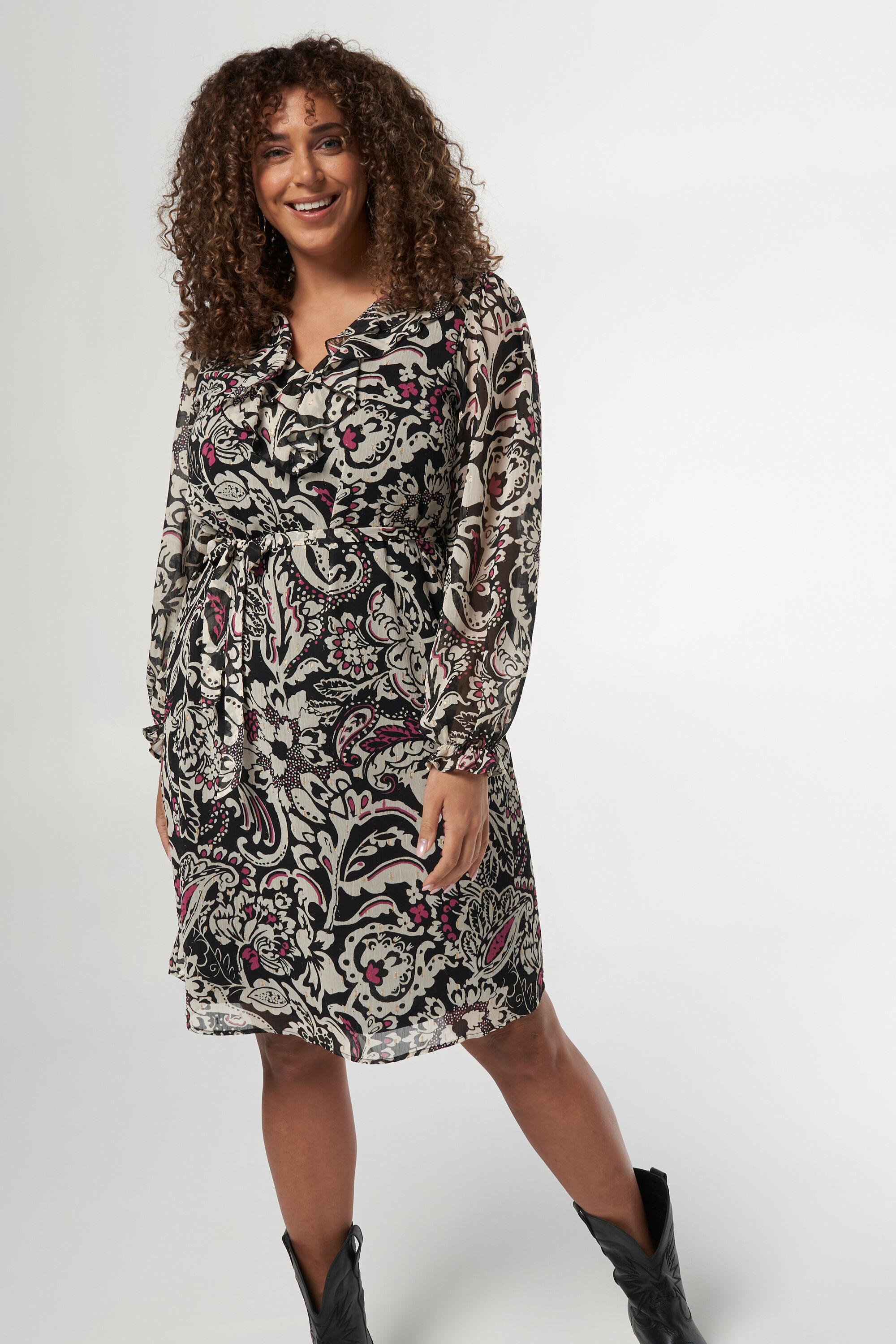 Vestido midi estampado image number 0