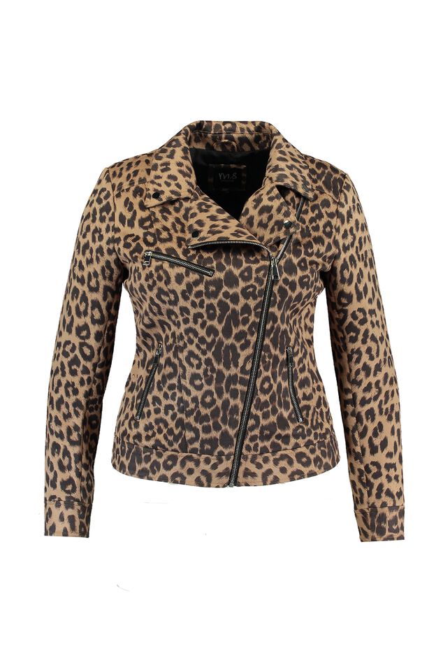 Chaqueta motera de ante sintético image number 1