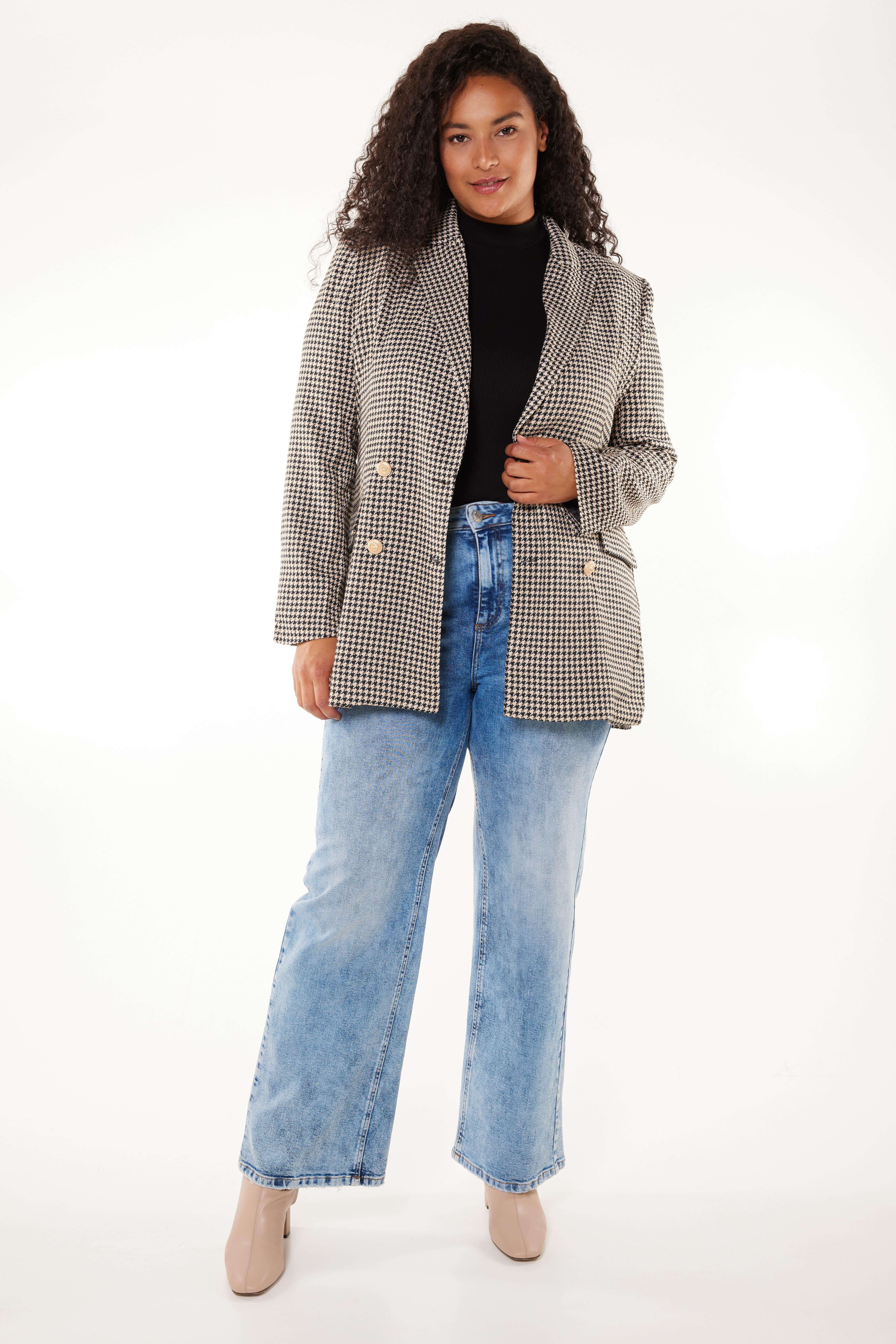 Blazer con estampado pied-de-poule image number 4