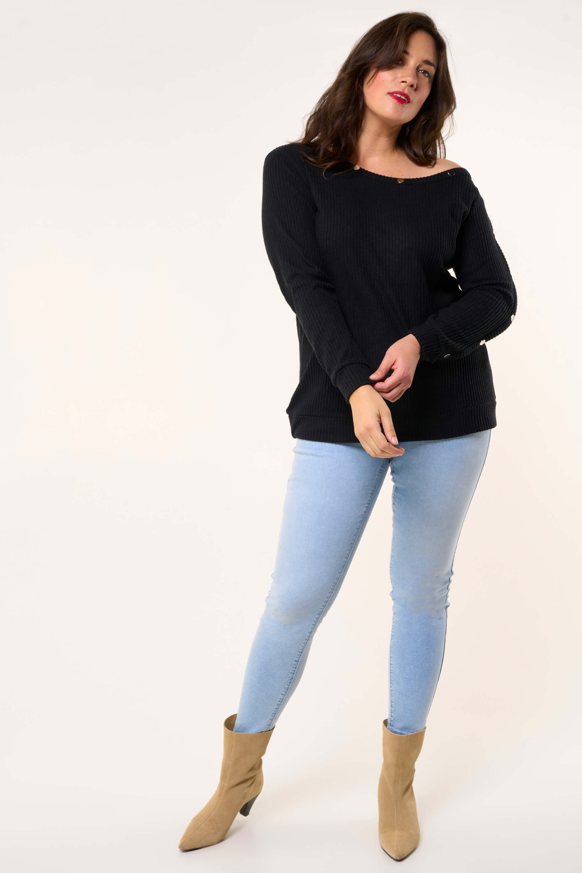 Tregging ajustado de corte 30 POPPY image number 6