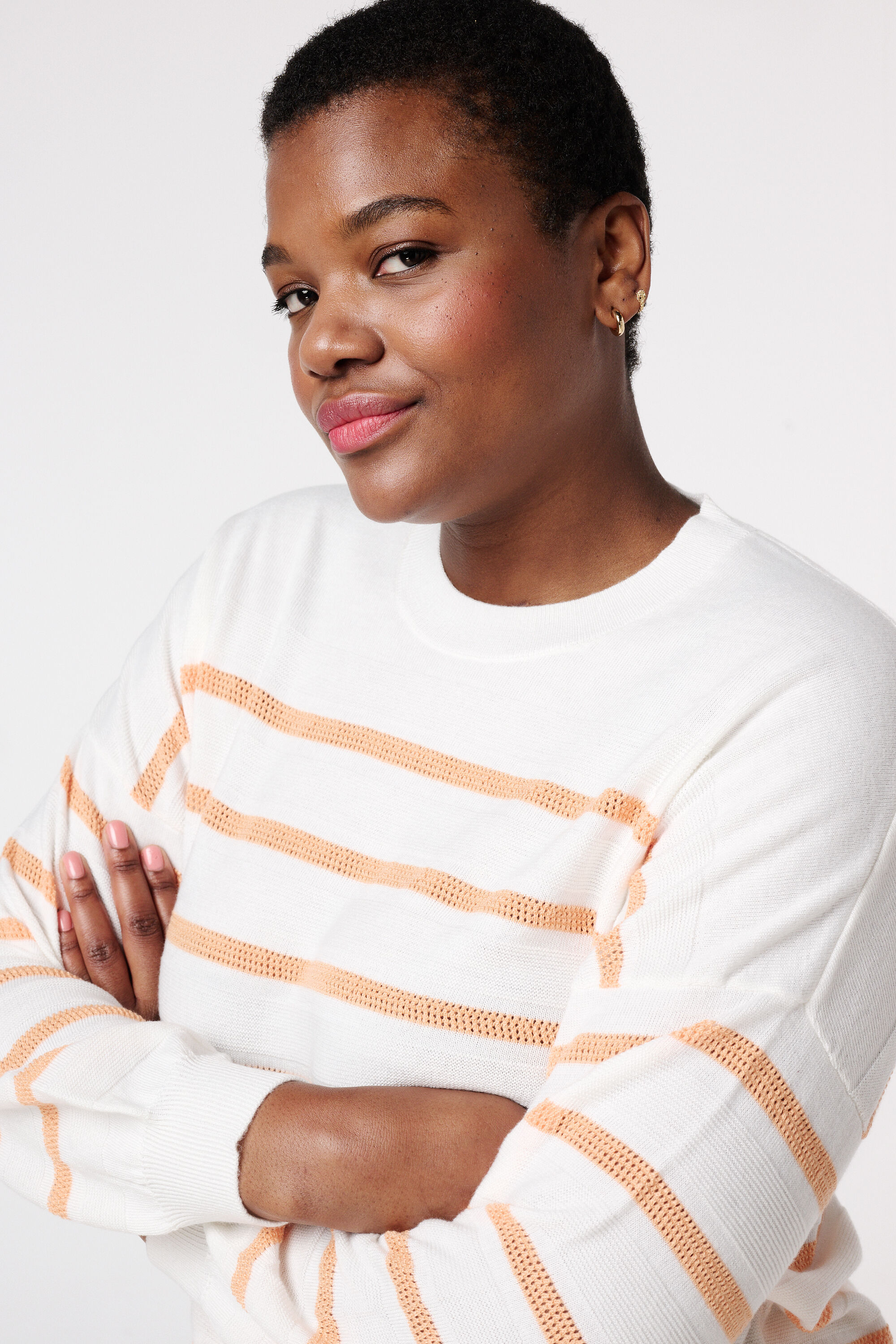 Su&eacute;ter de punto fino con rayas image number 3