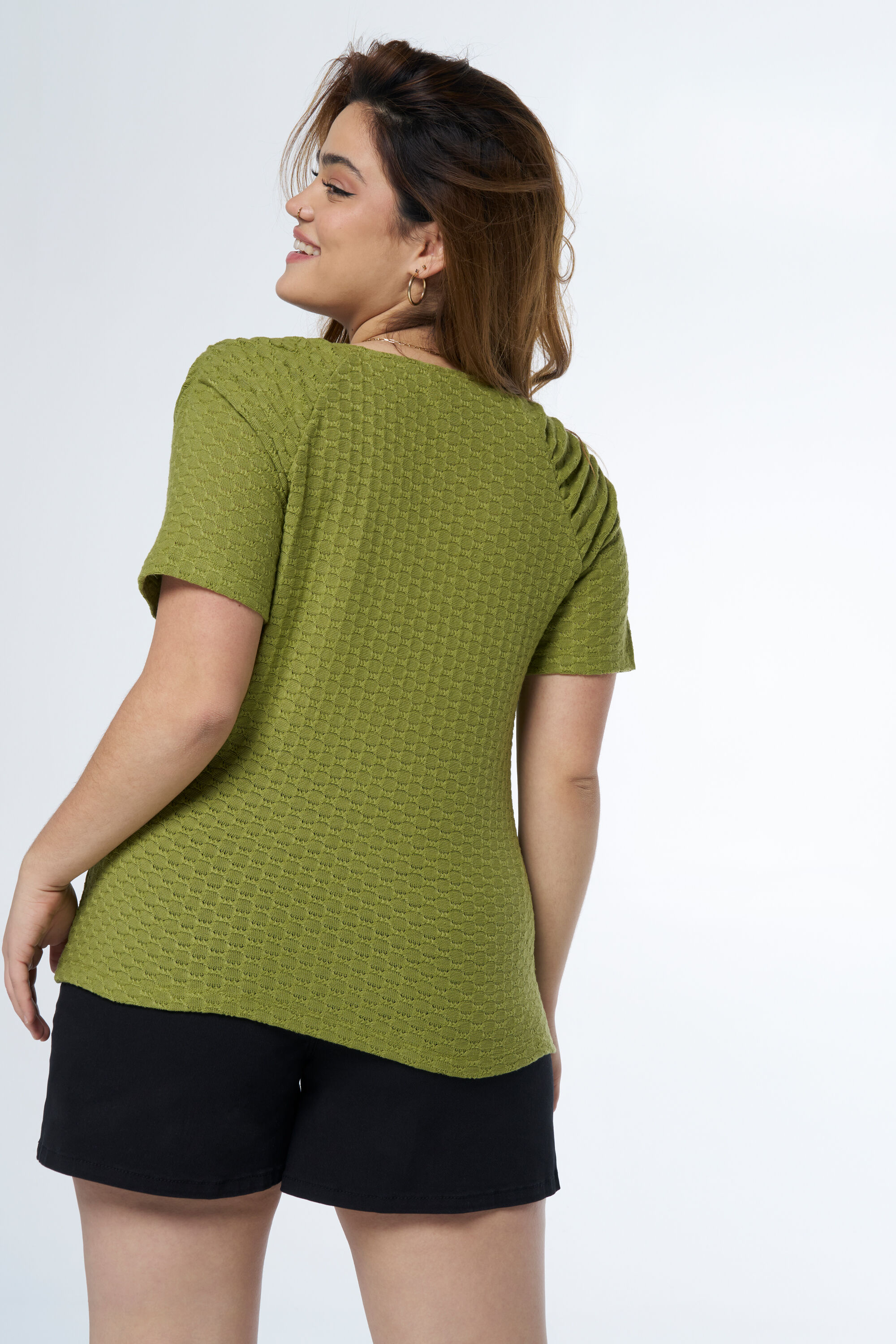 Top de punto con escote en V image number 3