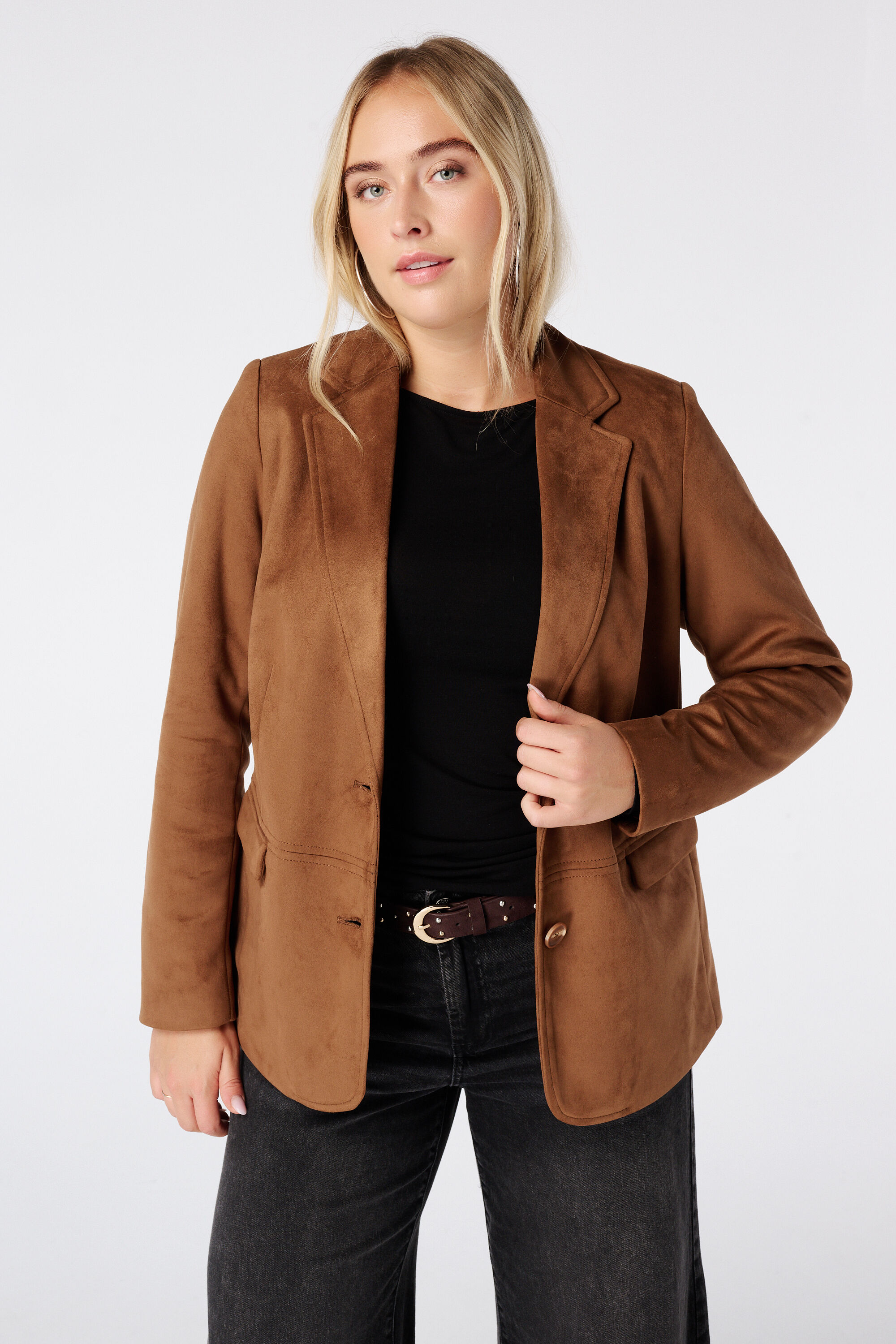 Blazer de ante sint&eacute;tico image number 0