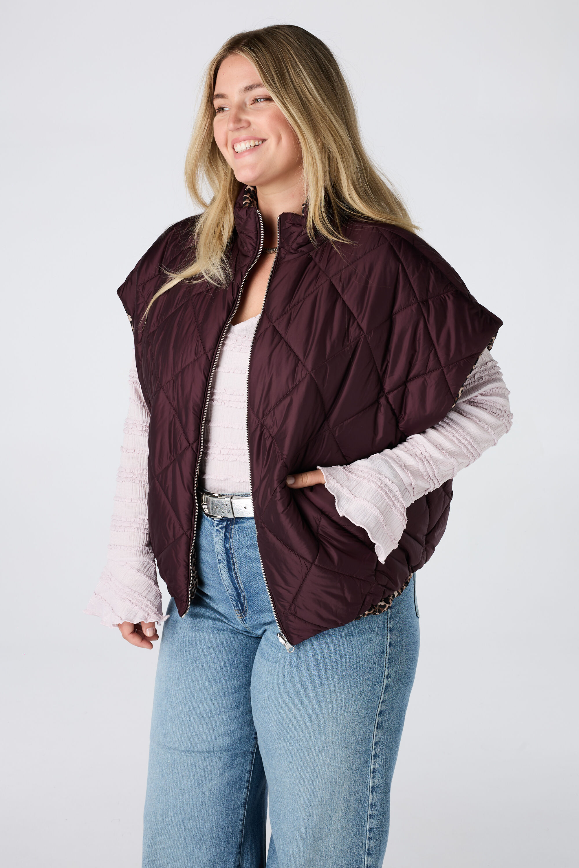 Chaleco acolchado reversible