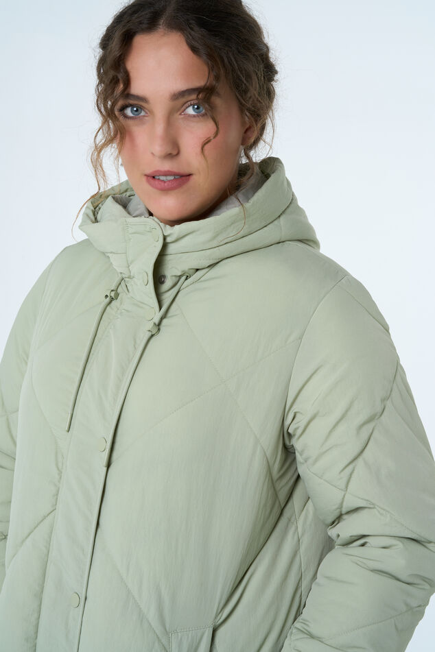 Chaqueta acolchada larga con capucha image number 7