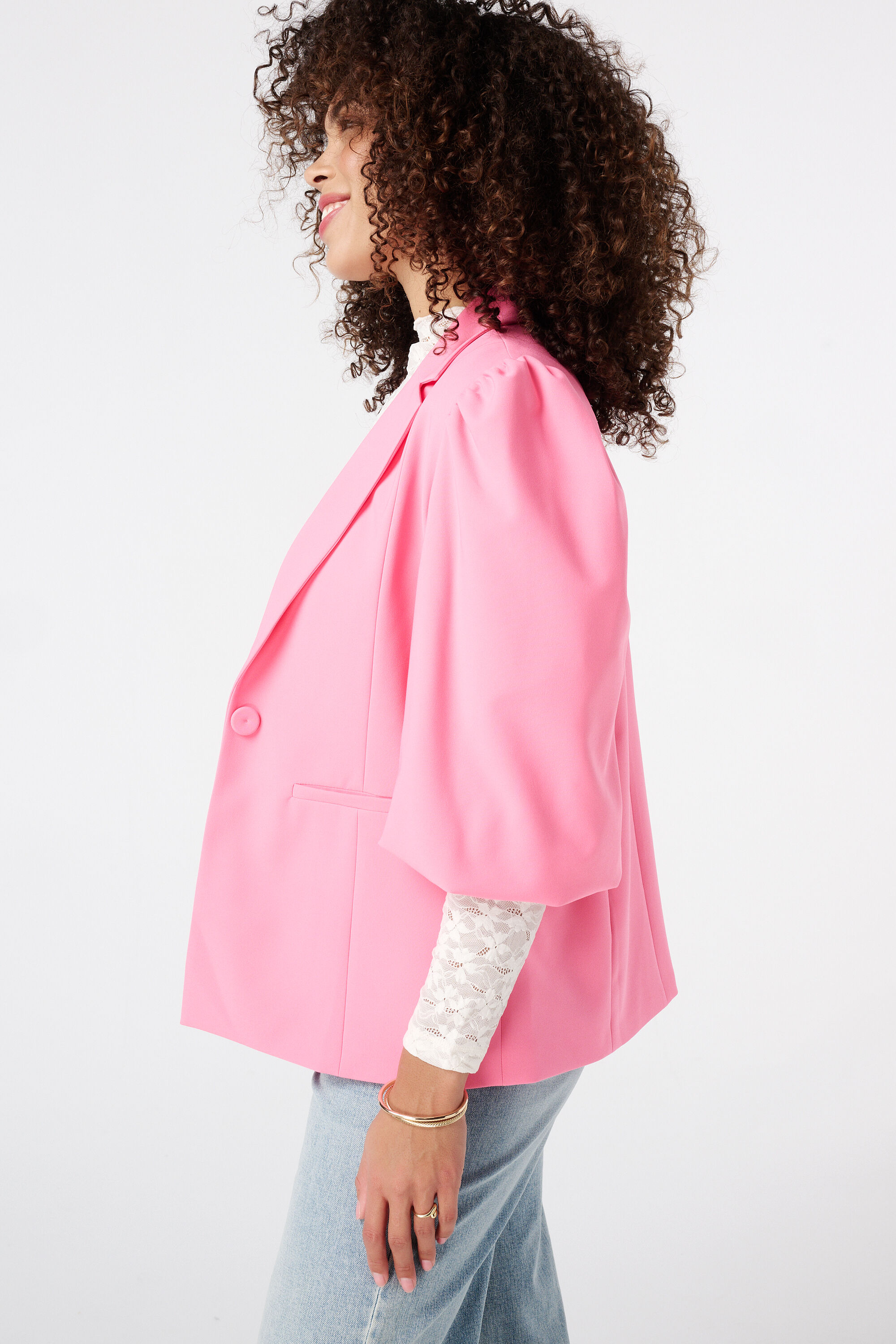 Blazer con manga abullonada image number 4