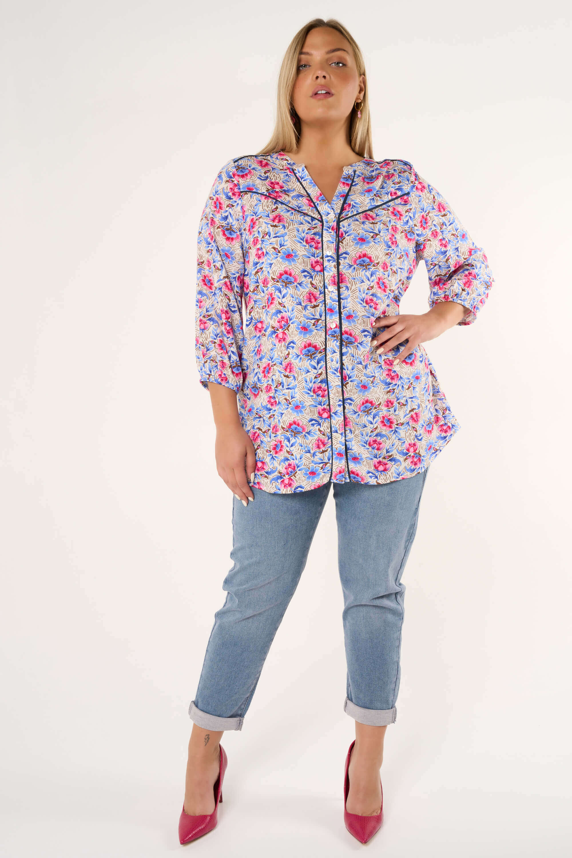 Blusa con manga globo image number 6