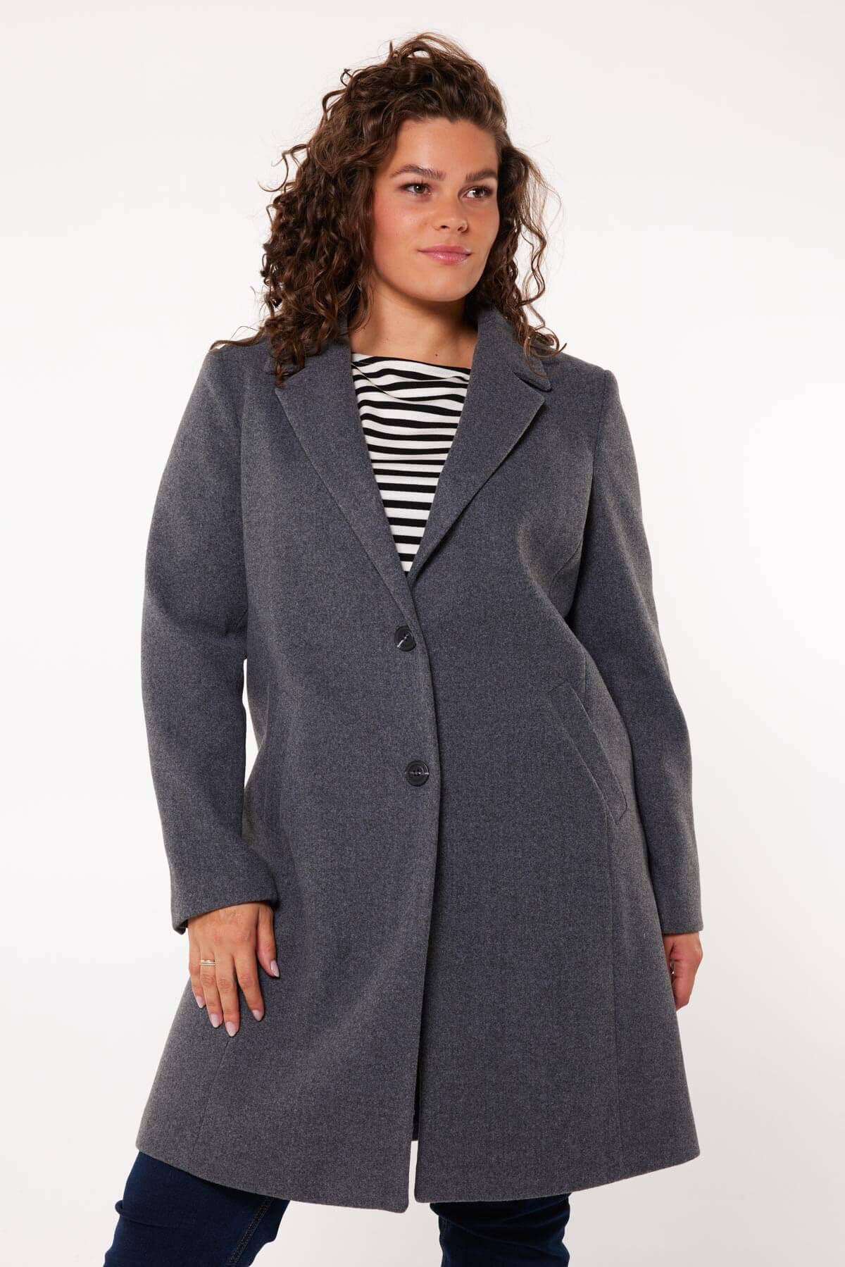 Chaqueta-abrigo abotonado image number 6