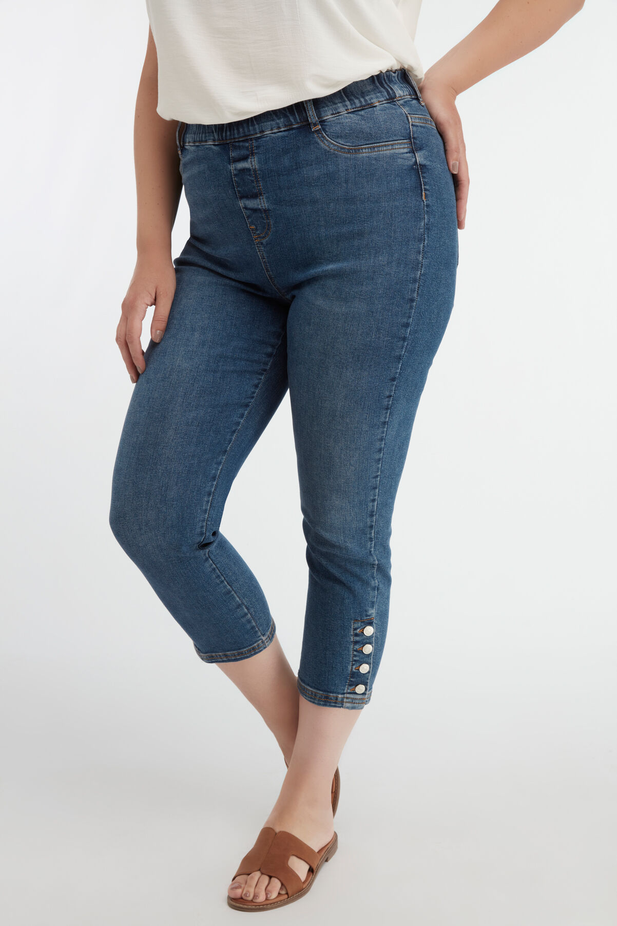 Treggings cortos con botones POPPY  image number 5