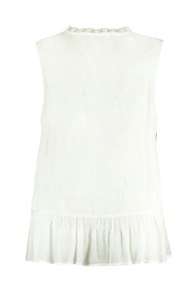 Blusa sin mangas con encaje image number 2