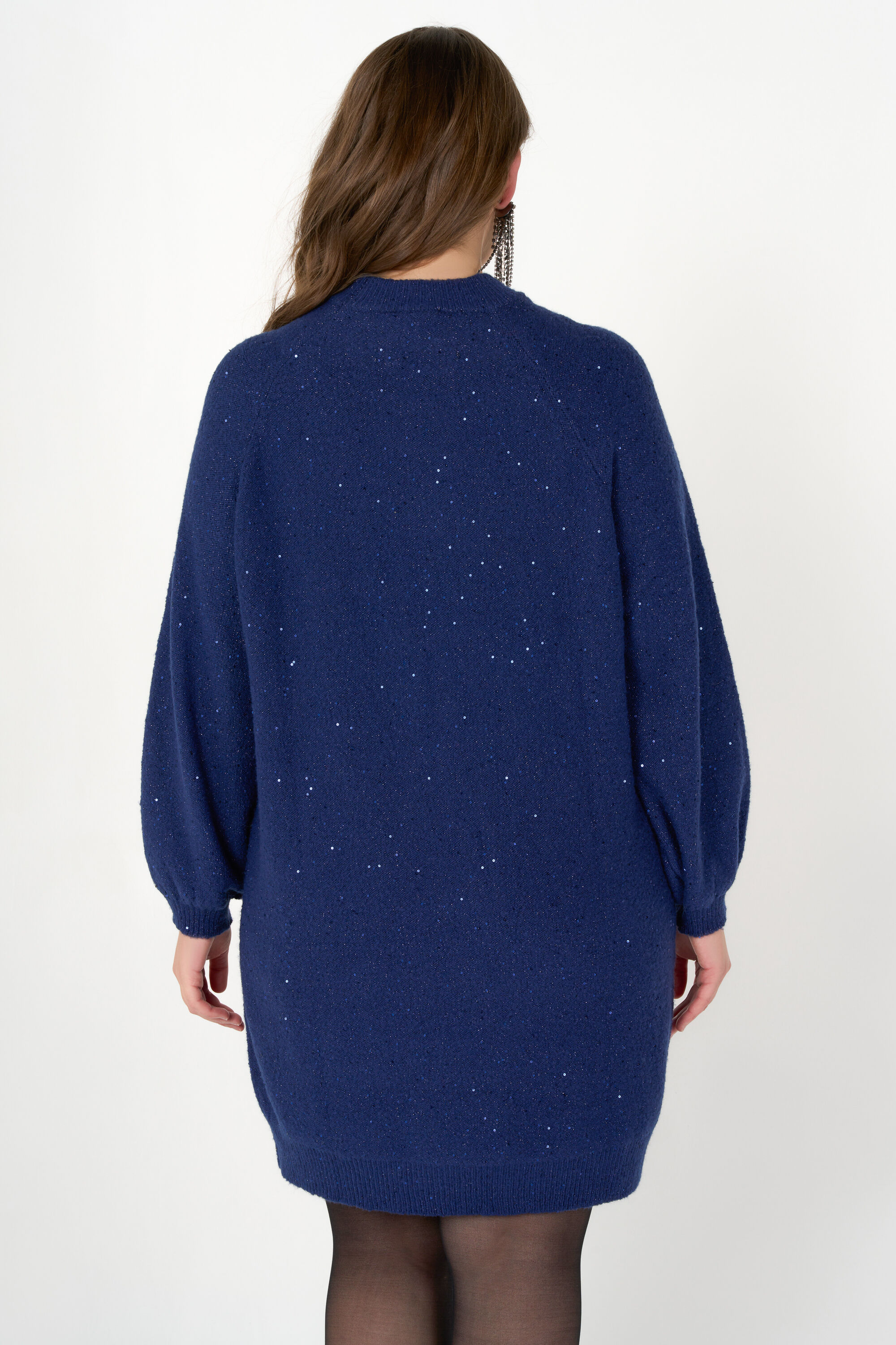 Vestido de punto con detalles brillantes image number 3