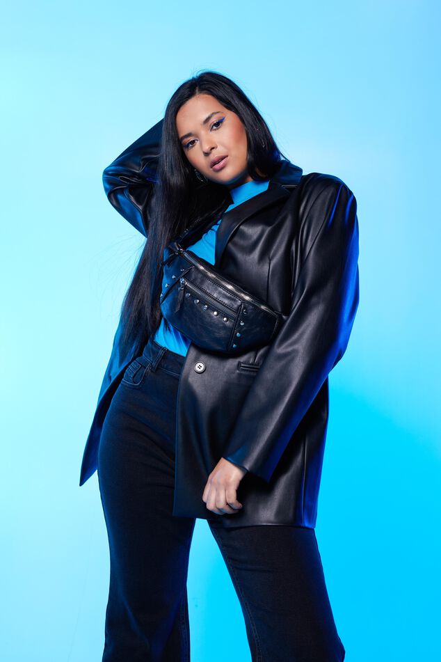 Blazer de cuero sintético image number 0