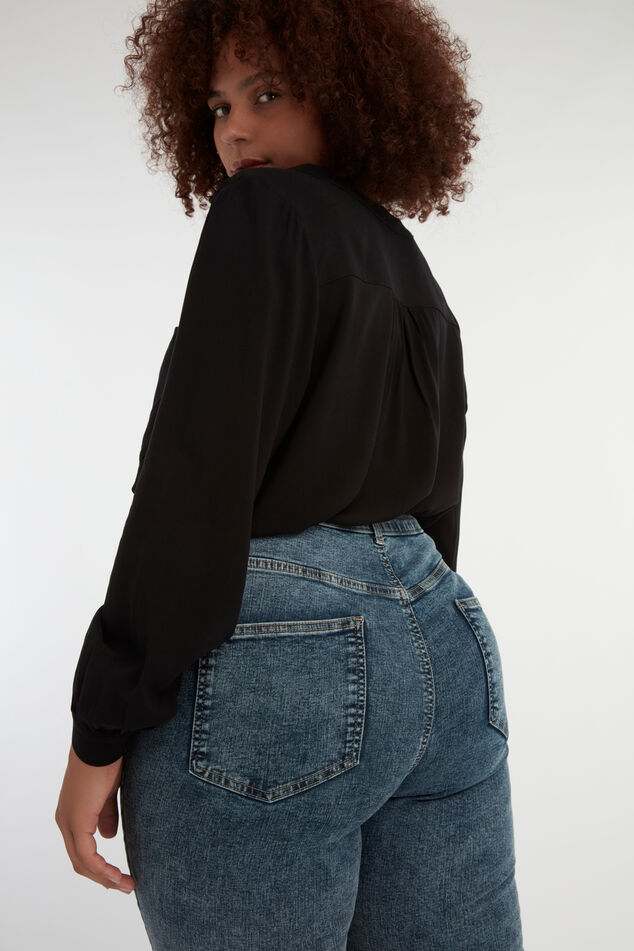 Vaqueros de pitillo CHERRY de cintura alta image number 3