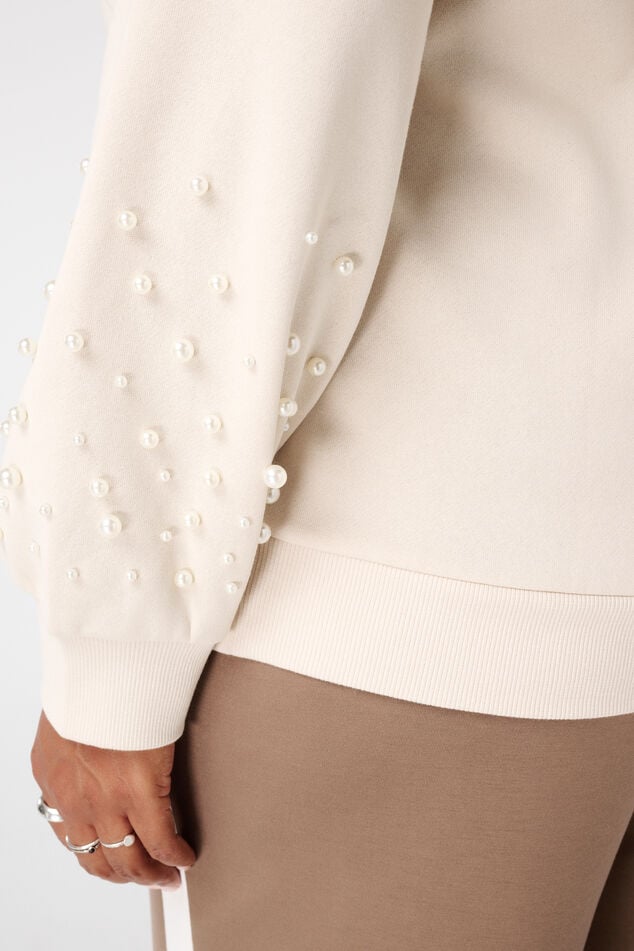 Jersey con detalle de perlas image number 6