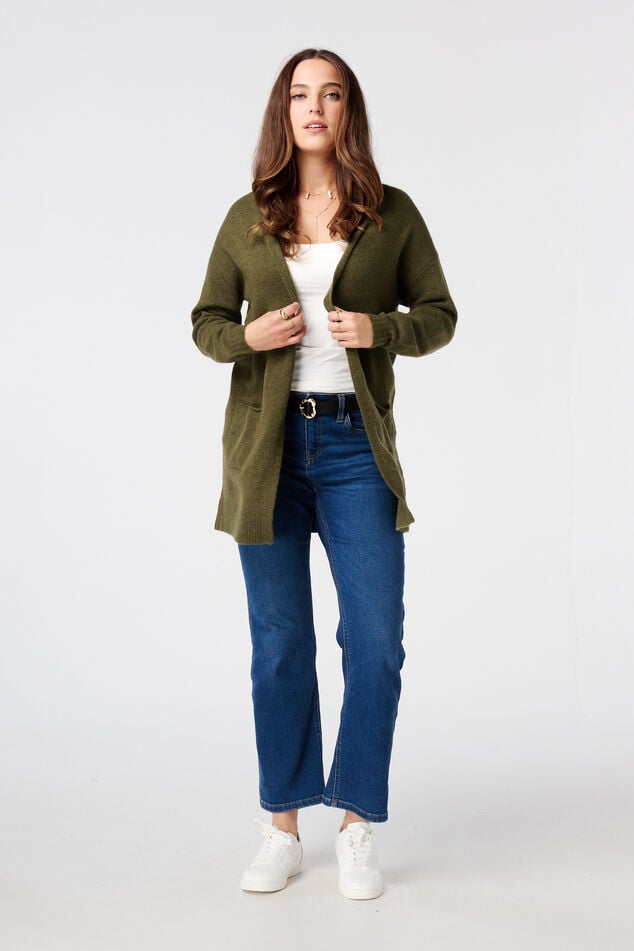 Chaqueta de punto media con bolsillos image number 5