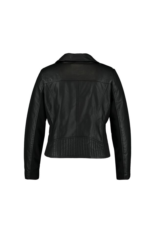 Chaqueta motera de cuero sintético image number 3