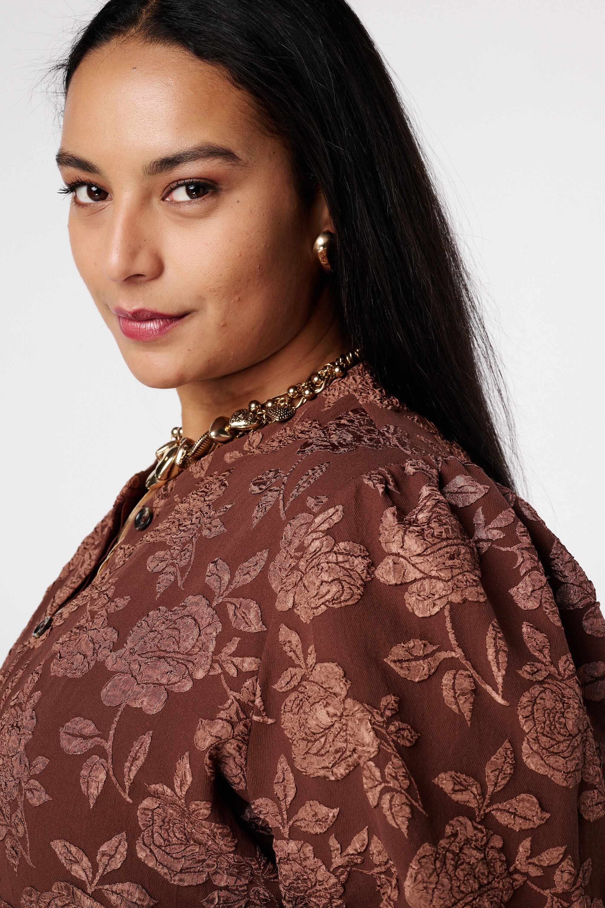 Bomber con estampado floral 3D image number 4