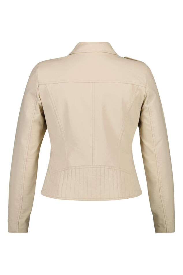 Chaqueta motera de cuero sintético image number 2