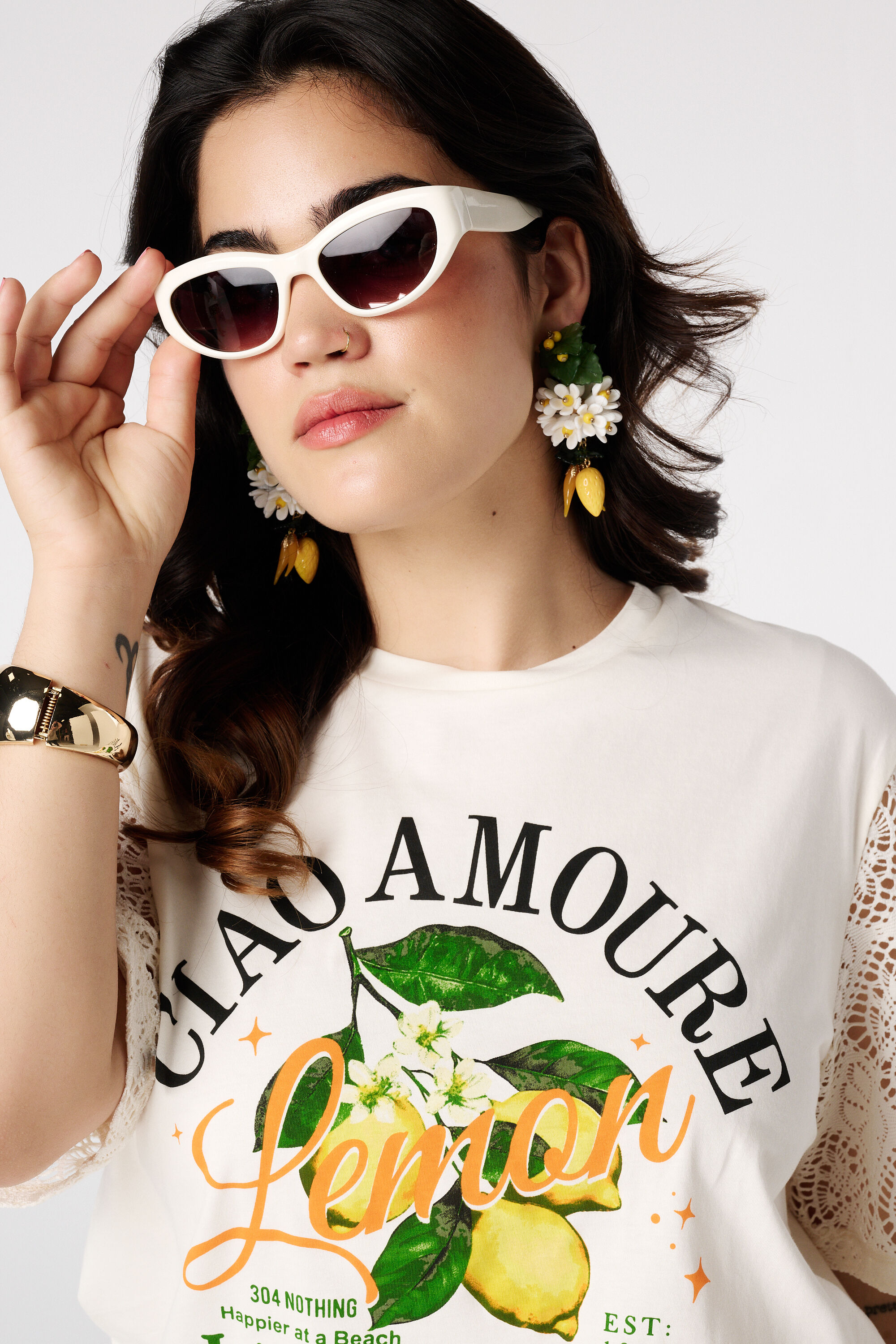 Camiseta con estampado de limones image number 4